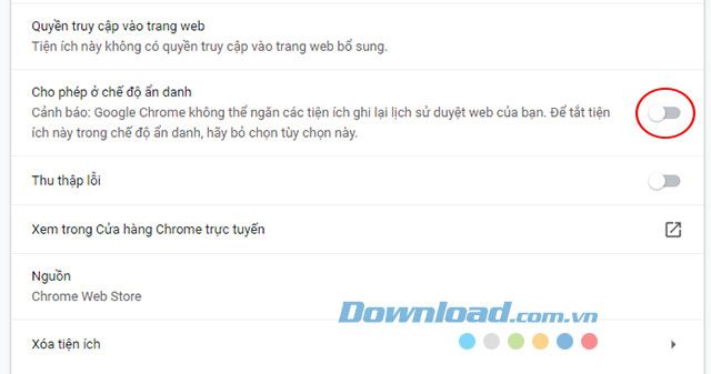 Kích hoạt tính năng duyệt web ẩn danh