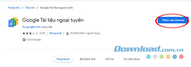 Cài đặt tiện ích Google Docs