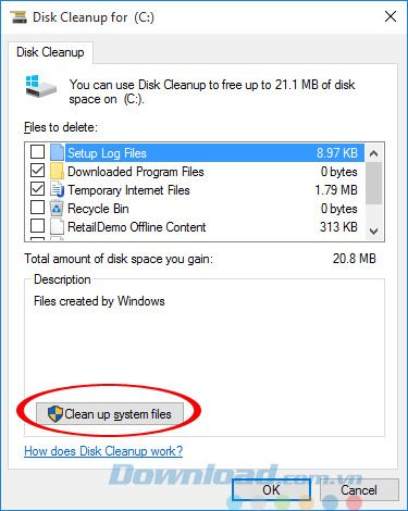 Tiến hành dọn dẹp file hệ thống