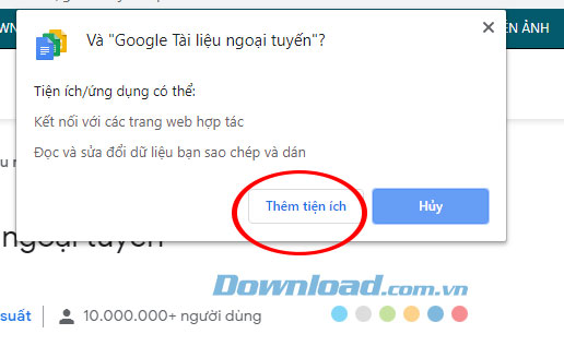 Thêm ứng dụng Google Docs vào Chrome