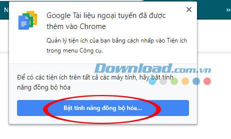 Kích hoạt tính năng đồng bộ hóa dữ liệu