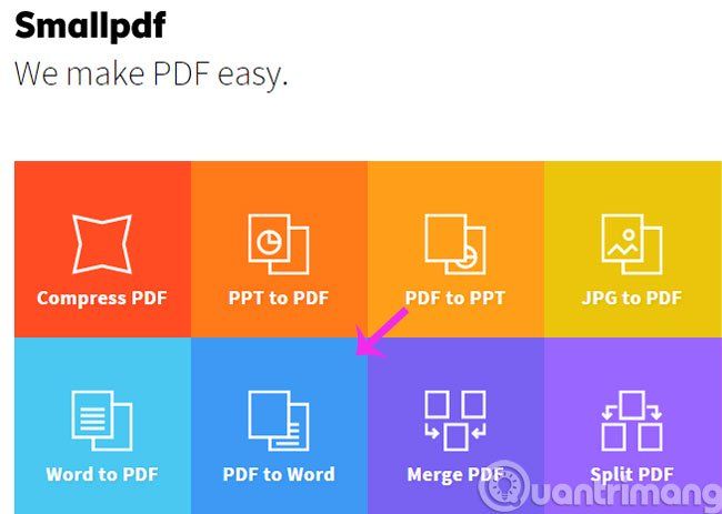 Nhấp vào PDF to Word