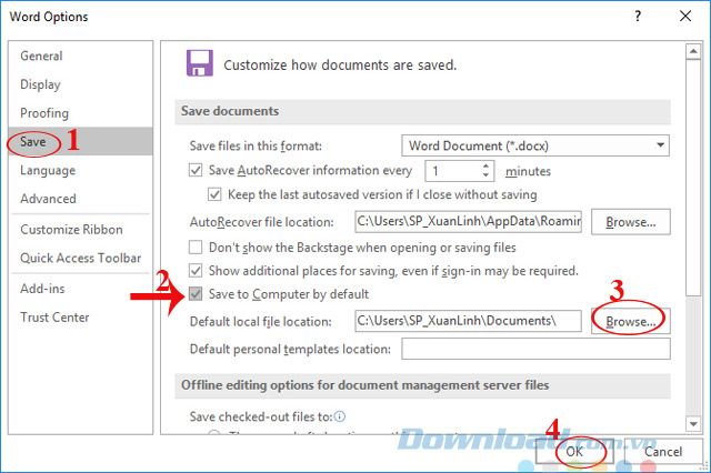 Thay Đổi Vị Trí Lưu File Mặc Định