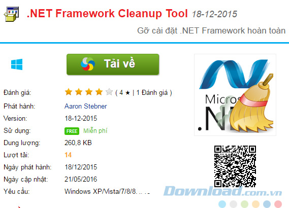 Tải công cụ dọn dẹp NET Framework