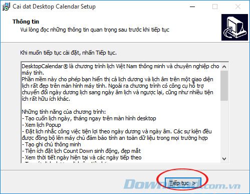 Đọc thông tin trước khi sử dụng DesktopCalendar