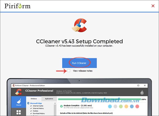 Mở CCleaner