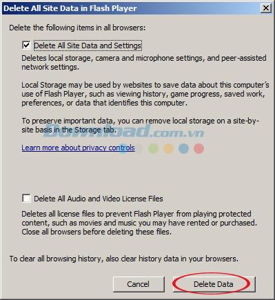 Hướng dẫn làm sạch bộ nhớ Flash Player trên máy tính