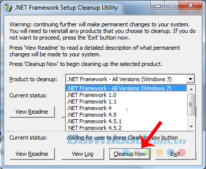 Tắt NET Framework