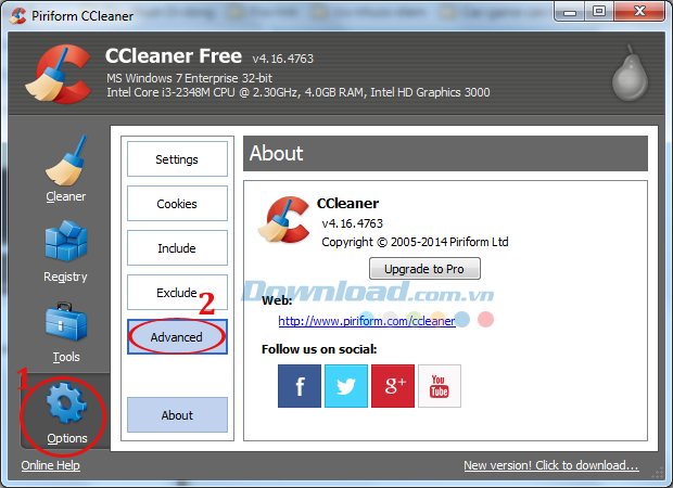 Quản lý tiến trình đang hoạt động bằng CCleaner