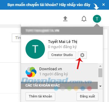 Cài đặt tài khoản YouTube