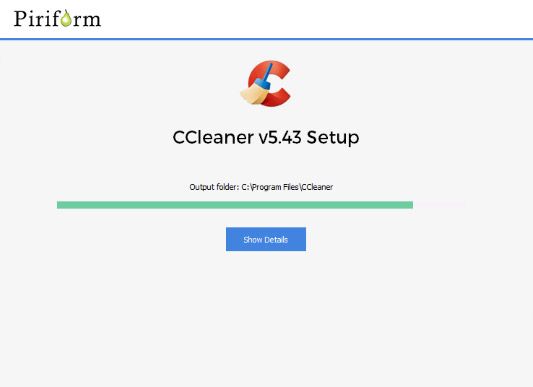 Quá trình cài đặt CCleaner