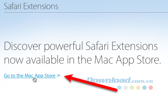 Nhấp vào liên kết Đi tới Mac App Store