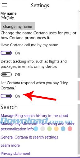 Cách bật tính năng Cortana trên Windows 10 tại Việt Nam