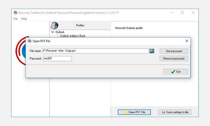 Recovery Toolbox for Outlook Password