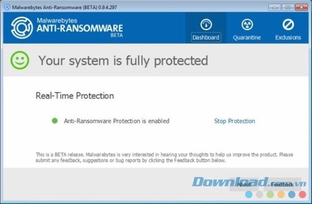 Phần mềm chống ransomware Malwarebytes Anti-Ransomware