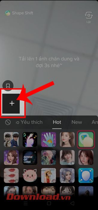 Nhấn vào biểu tượng dấu cộng