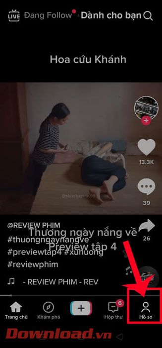 Chạm vào biểu tượng video