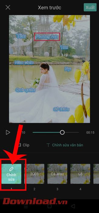 Chạm vào nút Chỉnh sửa