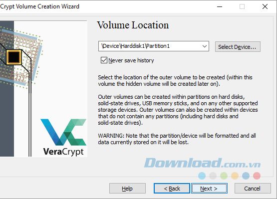 Khối Ẩn VeraCrypt phổ thông