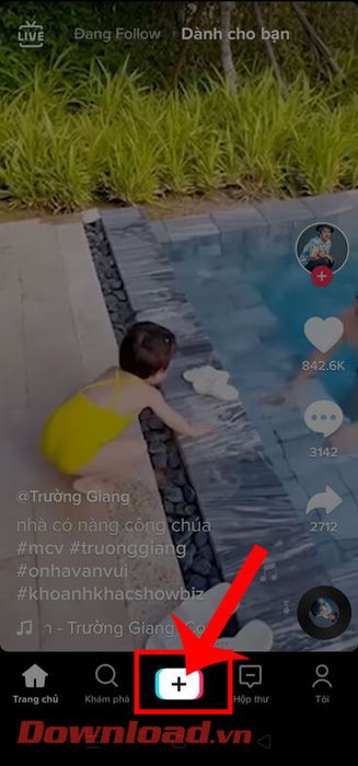 Nhấn vào biểu tượng dấu cộng