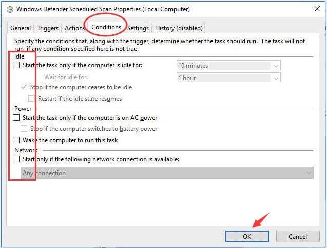 Thay đổi lịch trình hoạt động của Windows Defender