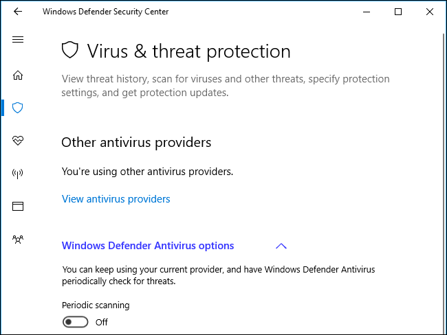 Vô hiệu hóa tính năng quét định kỳ của Windows Defender