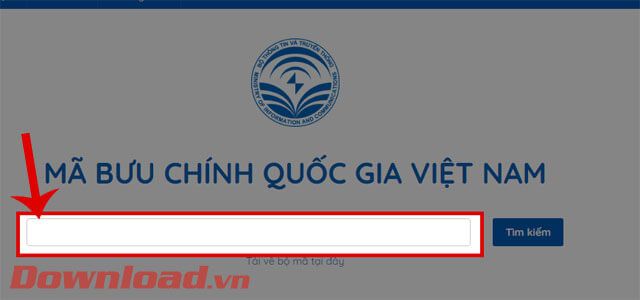 Nhập địa chỉ để tra cứu mã bưu chính