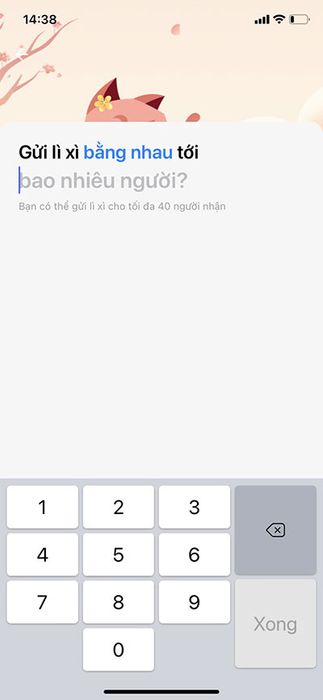 Hướng dẫn lì xì trên app Techcombank: 6414969