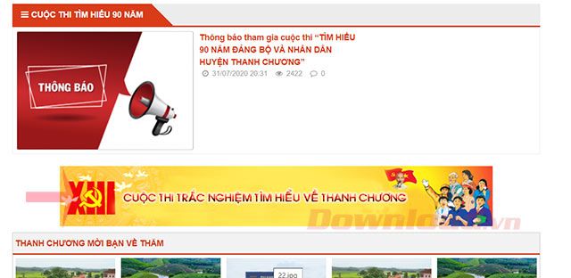 Nhấn vào biểu ngữ