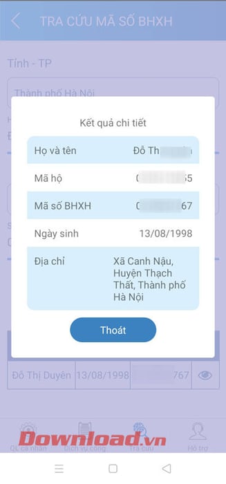 Xem chi tiết BHXH