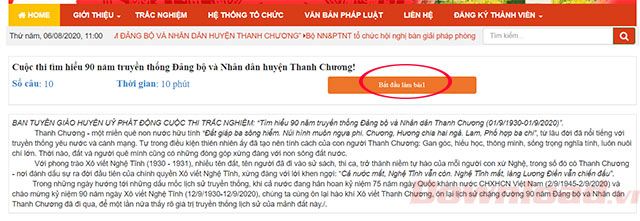 Bắt đầu làm bài