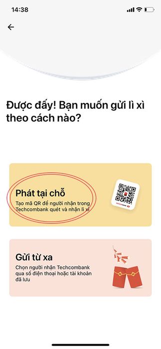 Hướng dẫn lì xì trên app Techcombank: 7414974