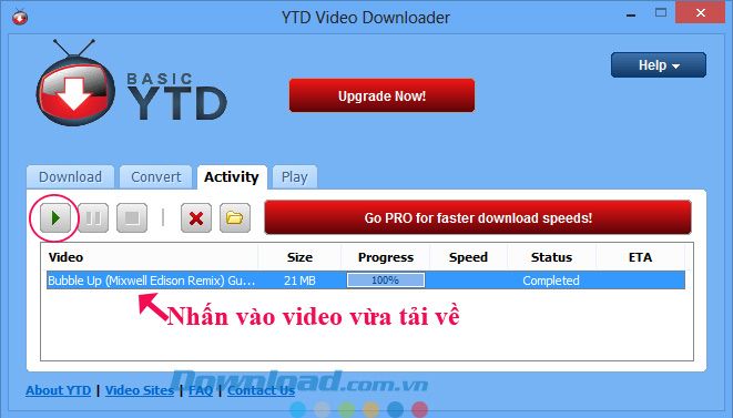 Tải video từ YouTube và Facebook bằng YTD Video Mytourer