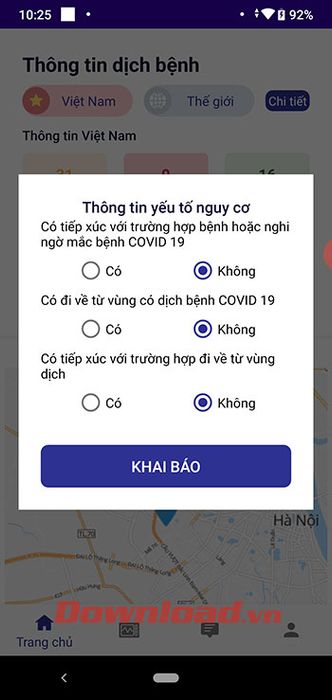 Khai báo Y tế toàn dân trên ứng dụng NCOVI