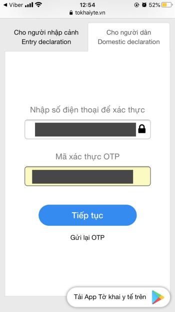 Khai báo y tế toàn dân trên trang web 3