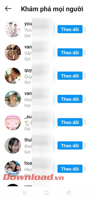 Tài khoản Instagram của bạn bè trên Facebook