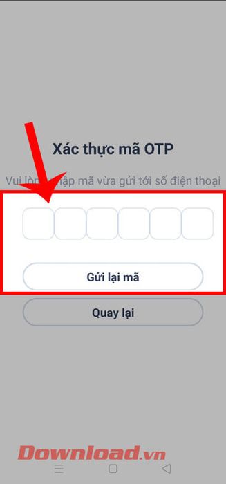 Nhập mã OTP