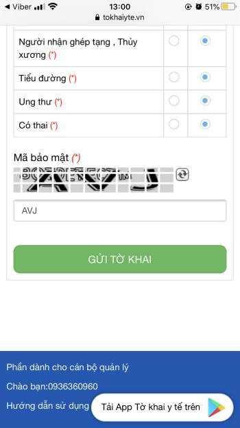 Hoàn tất quá trình khai báo