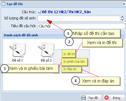 Tạo bài kiểm tra trắc nghiệm