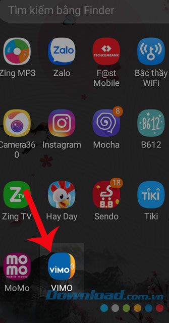 Mở app