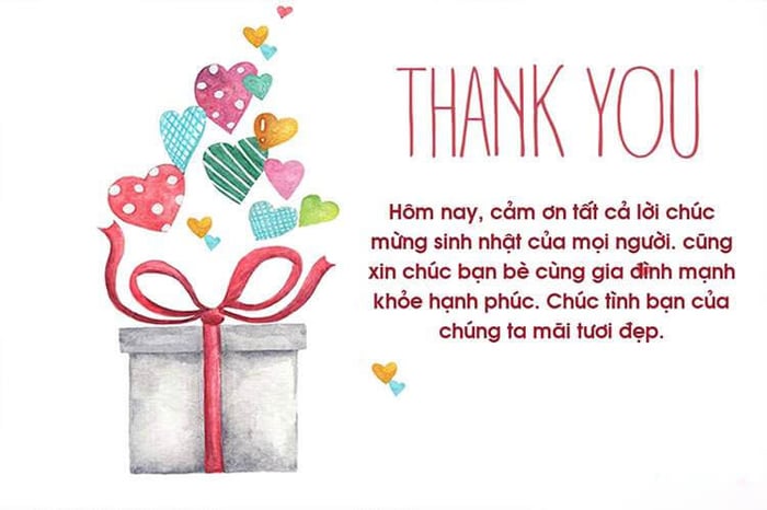 Lời cảm ơn trong ngày sinh nhật của tôi