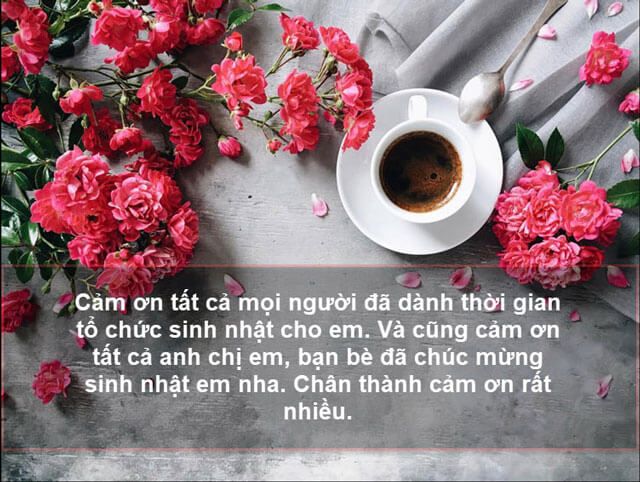 Hình ảnh lời cảm ơn trong ngày sinh nhật