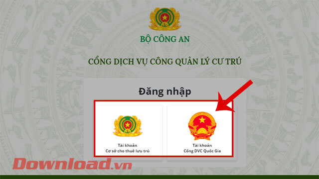 Chọn tài khoản để đăng nhập