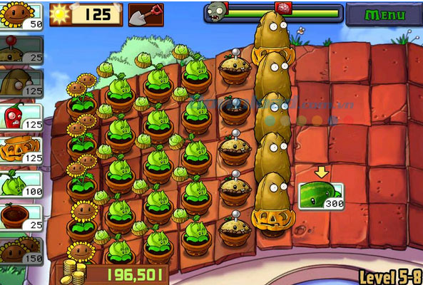 Bí kíp vượt qua tất cả các cấp độ trong trò chơi Plants vs. Zombies