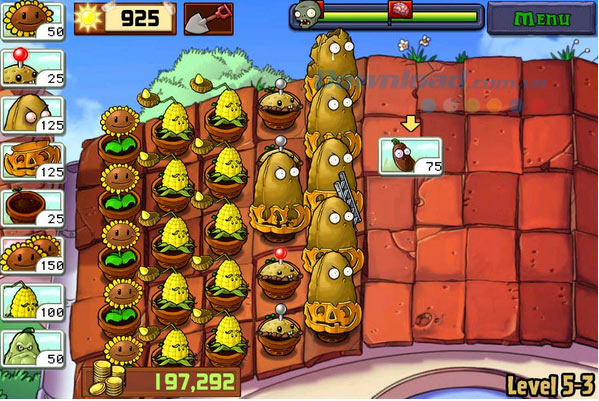 Bí kíp vượt qua tất cả các cấp độ trong trò chơi Plants vs. Zombies