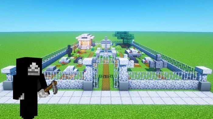 Khu nghĩa địa đáng sợ trong thế giới Minecraft