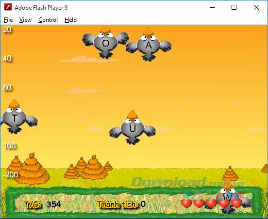 Giao Diện Game Đánh Máy Bắn Chim