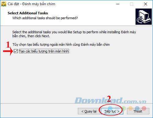 Tạo biểu tượng trên màn hình desktop