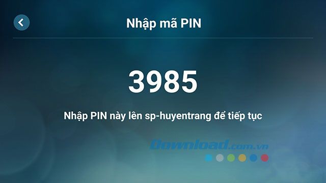 Mã PIN để kết nối hai thiết bị