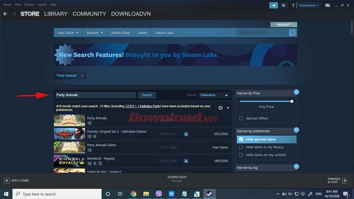 Tìm kiếm Party Animals trên Steam